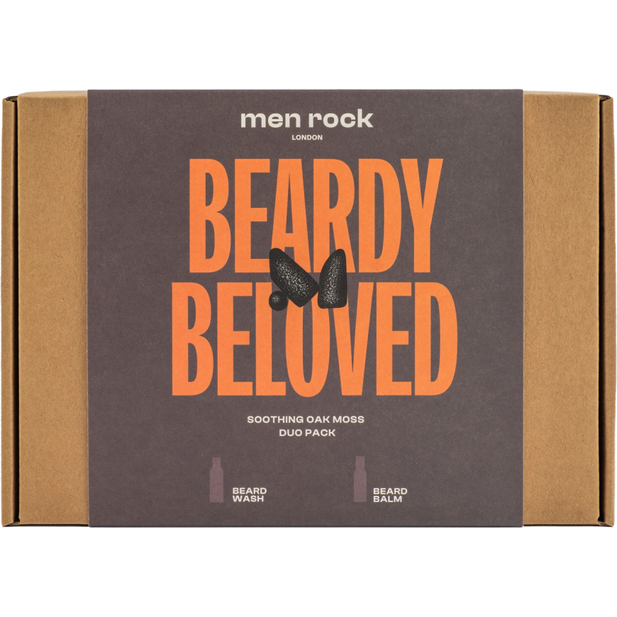 Men Rock London Men Rock Duo Soothing Oak Moss Beard Kit Barzdos priežiūros rinkinys, 1 vnt. – 4