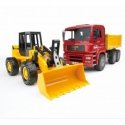 BRUDER Construction truck with articulated road loader BRUDER Construction truck with articulated road loader