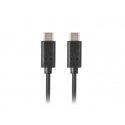 Lanberg CA-CMCM-10CU-0010-BK USB kabelis 1 m USB 2.0 USB C Melns Lanberg CA-CMCM-10CU-0010-BK USB kabelis 1 m USB 2.0 USB C Melns