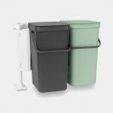Brabantia Sort & Go Stačiakampio formos Plastikas Žalia, Pilka Brabantia Sort & Go Stačiakampio formos Plastikas Žalia, Pilka