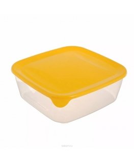 Food container square 0,8L Fresh&Go yellow