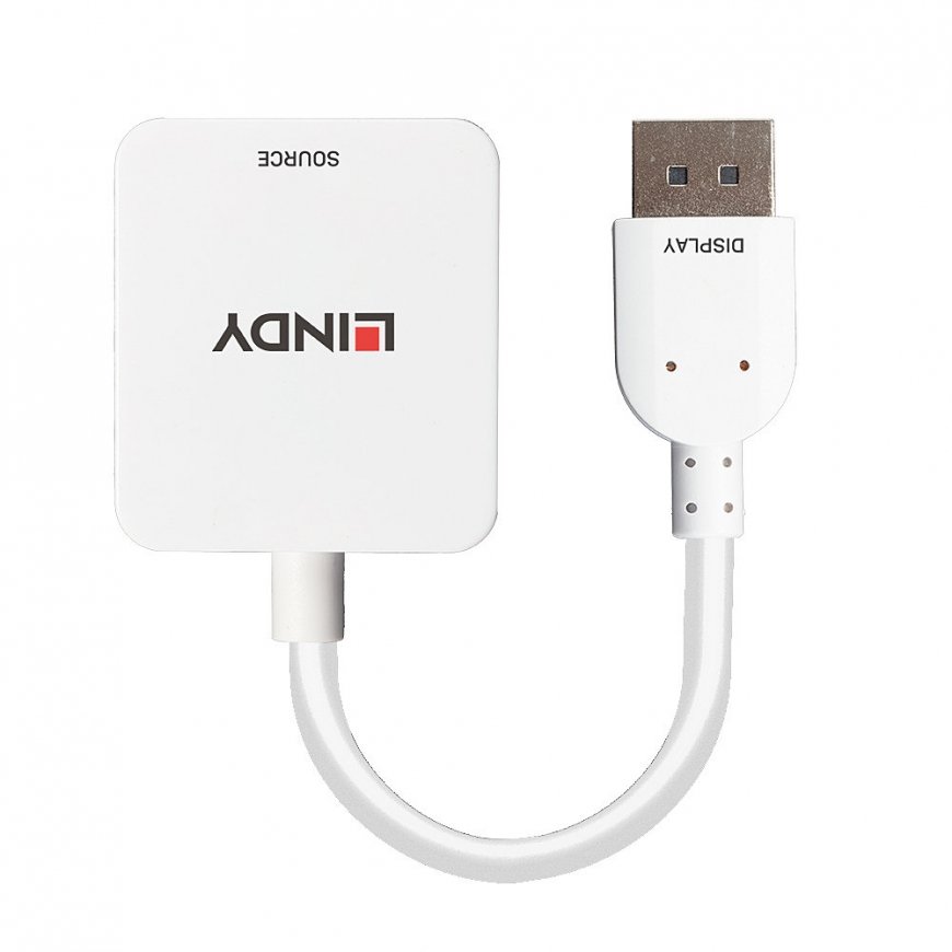 Lindy 38303 videokaapeli-adapteri 0,095 m HDMI-tyyppi A (vakio) DisplayPort Valkoinen – 2