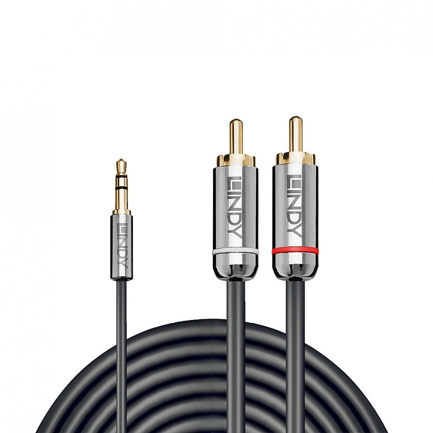 Lindy 35335 audio kabelis 3 m 3.5mm 2 x RCA Antracīts – 2