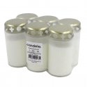 Grave candles with caps set of 6, burning time ~40h, white Grave candles with caps set of 6, burning time ~40h, white