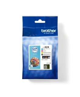 Brother LC424VAL mustekasetti 4 kpl Alkuperäinen Musta, Syaani, Magenta, Keltainen