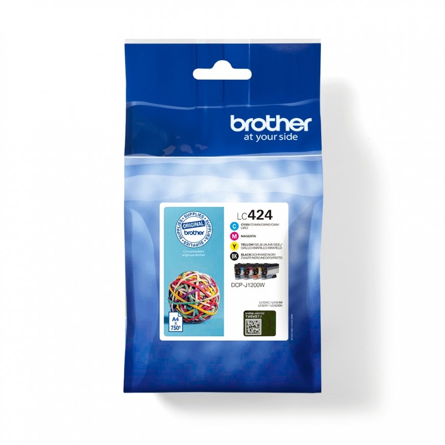 Brother LC424VAL tindikassett 4 tk Originaal Must, Tsüaan, Magenta, Kollane