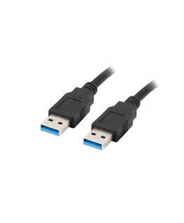Lanberg CA-USBA-30CU-0010-BK USB-kaabel 1 m USB 3.2 Gen 1 (3.1 Gen 1) Must