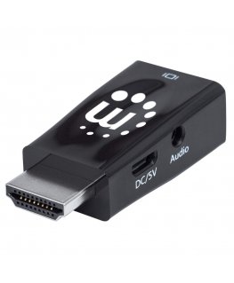 Manhattan 151542 kaabli soomuutja HDMI VGA, 3.5mm Must
