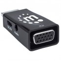 Manhattan 151542 kaapelin sukupuolenvaihtaja HDMI VGA, 3.5mm Musta Manhattan 151542 kaapelin sukupuolenvaihtaja HDMI VGA, 3.5mm Musta