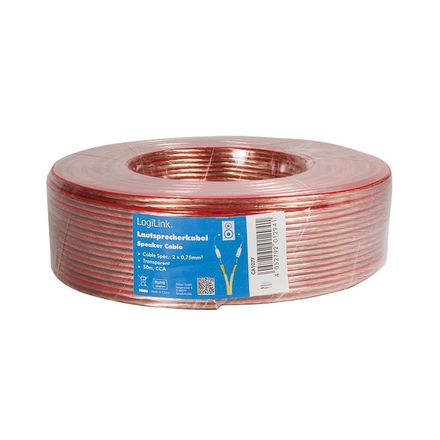 LogiLink CA1077 audio cable 50 m Transparent – 3