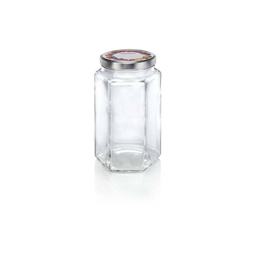 LEIFHEIT Hexagonal glass jar 1700ml