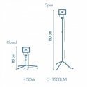 Electraline 63440 LED Floodlight with Tripod 50W / 3500LM / CABLE IP65