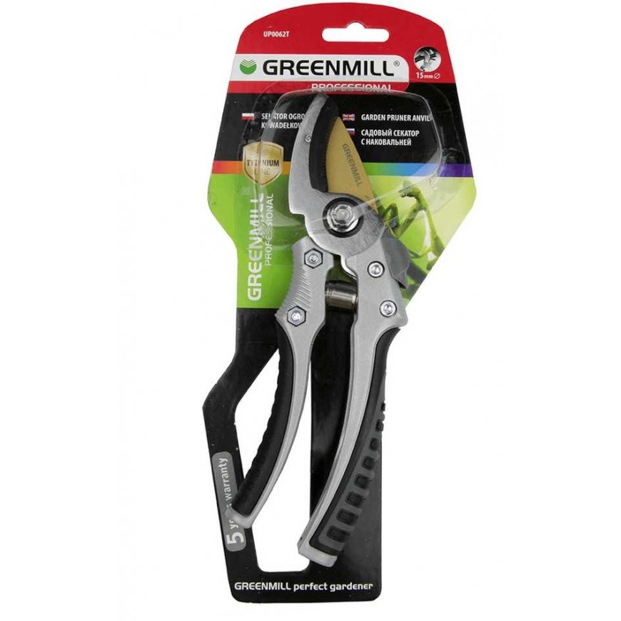 Anvil pruning shears, titanium blade Greenmill UP0062T – 3