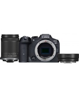 Canon EOS R7 + RF-S 18-150mm F3.5-6.3 IS STM + EF- R MILC 32,5 MP CMOS 6960 x 4640 pikseliä Musta