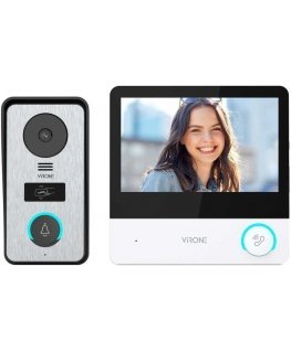 Orno CETI Full HD Single Family Video Intercom Kit 4 Wire 7 Inch Touch Screen Full HD RFID