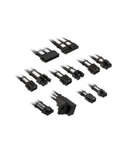 Kolink Core Pro punutud kaabli pikenduskomplekt 12V-2x6, tüüp 1 – tumemust/briljantvalge