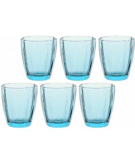 Rose&Tulipani Set of 6 szklanek Amami - Akwamarynowy, 320 ml