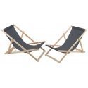 Woodok 2 Comfortable Wooden Deck Chairs, Loungers Ideal for the Beach, Balcony, Terrace, Grey Woodok 2 Comfortable Wooden Deck Chairs, Loungers Ideal for the Beach, Balcony, Terrace, Grey