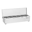 Royal Catering Bartender container for drink accessories + 6 container inserts, stainless steel Royal Catering Bartender container for drink accessories + 6 container inserts, stainless steel