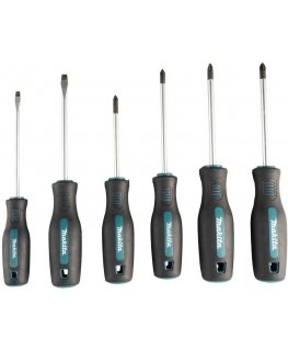 Makita E-13524 Screwdriver set 6 pcs., PH1x100, PH2x100, PZ1x80, PZ2x100, SL4.0x100, SL5.5x100,