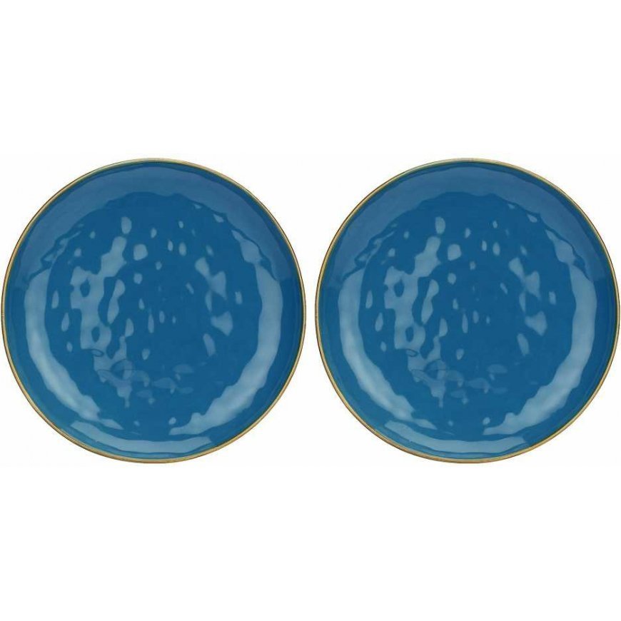 Rose&Tulipani Set of 2 round bowls Concerto Blu Avio - Granatowy, 32 cm