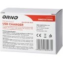 Orno 2XUSB 3.4A Recessed Charger, Silver Orno 2XUSB 3.4A Recessed Charger, Silver