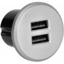 Orno 2XUSB 3.4A Recessed Charger, Silver Orno 2XUSB 3.4A Recessed Charger, Silver