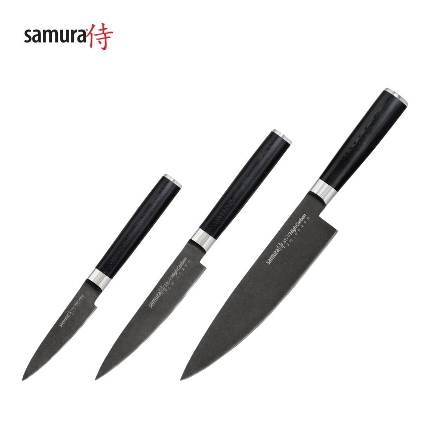 Samura MO-V Stonewash 3x nažu komplekts (Šefa, Universāls, Dārze