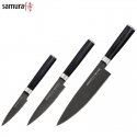 Samura MO-V Stonewash комплект 3х ножей (Шеф , Универсальный, Ов Samura MO-V Stonewash комплект 3х ножей (Шеф , Универсальный, Ов