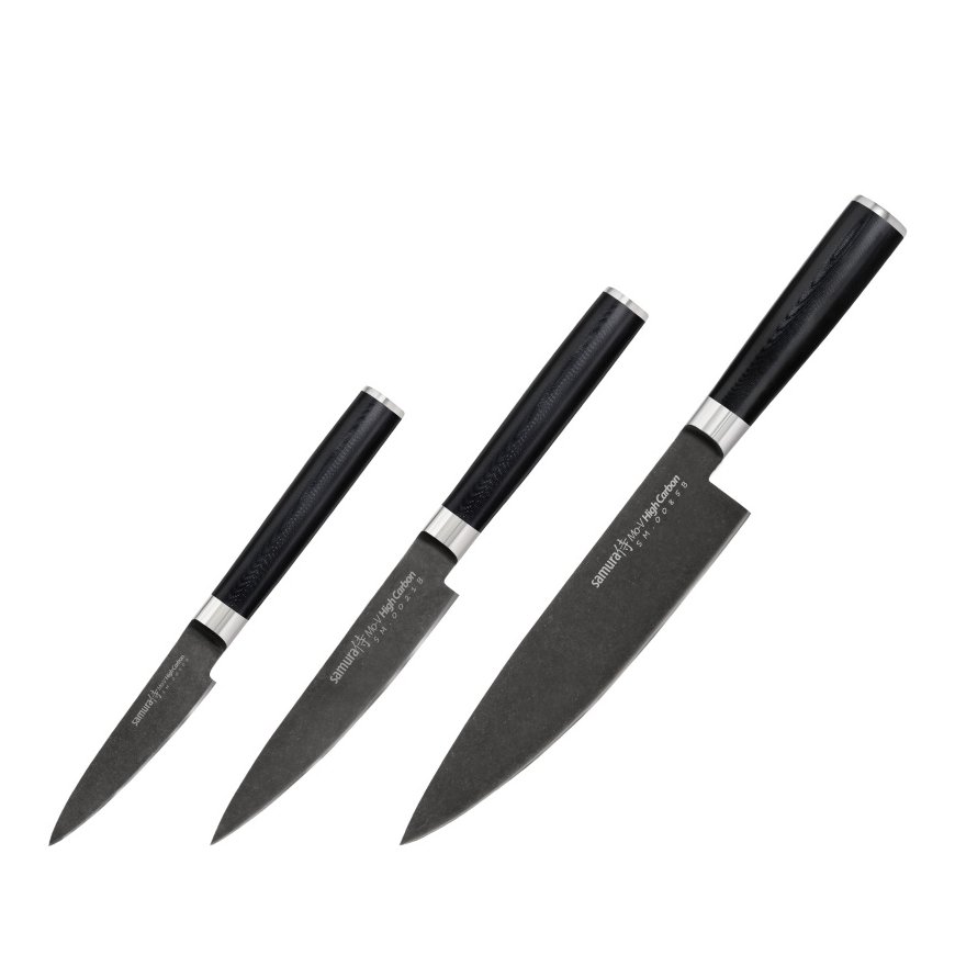 Samura MO-V Stonewash 3x nažu komplekts (Šefa, Universāls, Dārze – 2