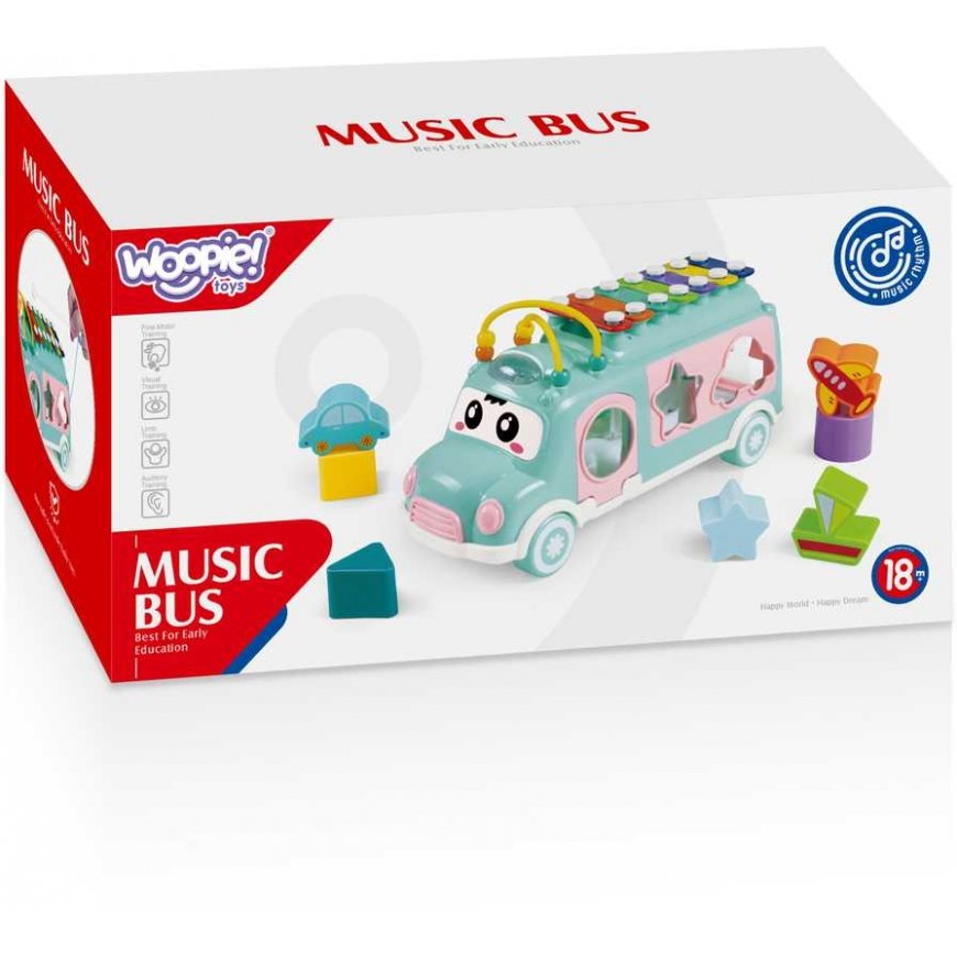 WOOPIE BABY Samochodzik Muzyczny Sorter su Cymbałkami Rožinė – 3