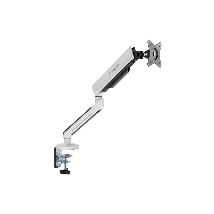 Bracket Adjustable bracket ULTRADESK OFFSHOOT Single monitor, 9KG, clamp, 17"-32", 75x75/100x100, white