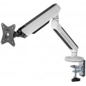 Laikiklis Regulowany uchwyt ULTRADESK OFFSHOOT Single na monitorius, 9KG, mocowanie na zacisk, 17"-32", 75x75/100x100, balta