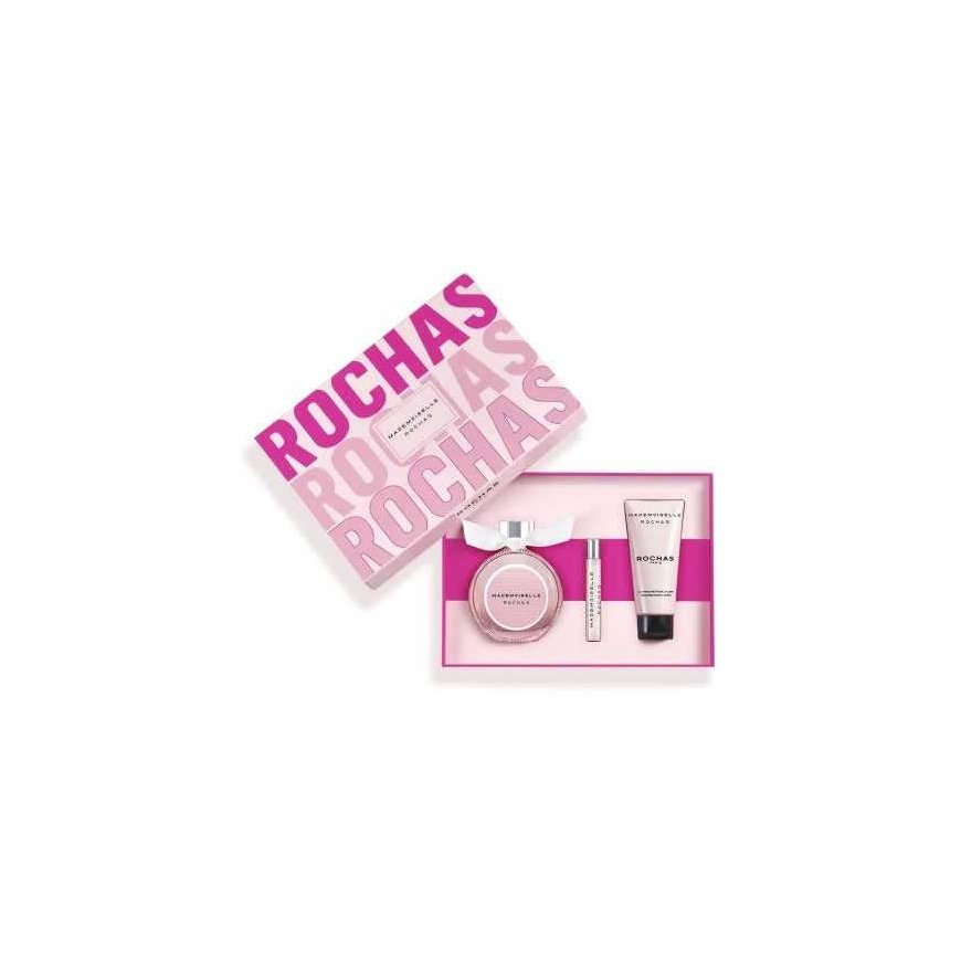 Rochas Mademoiselle Eau De Parfum Spray, 90 ml Set 3 Pieces