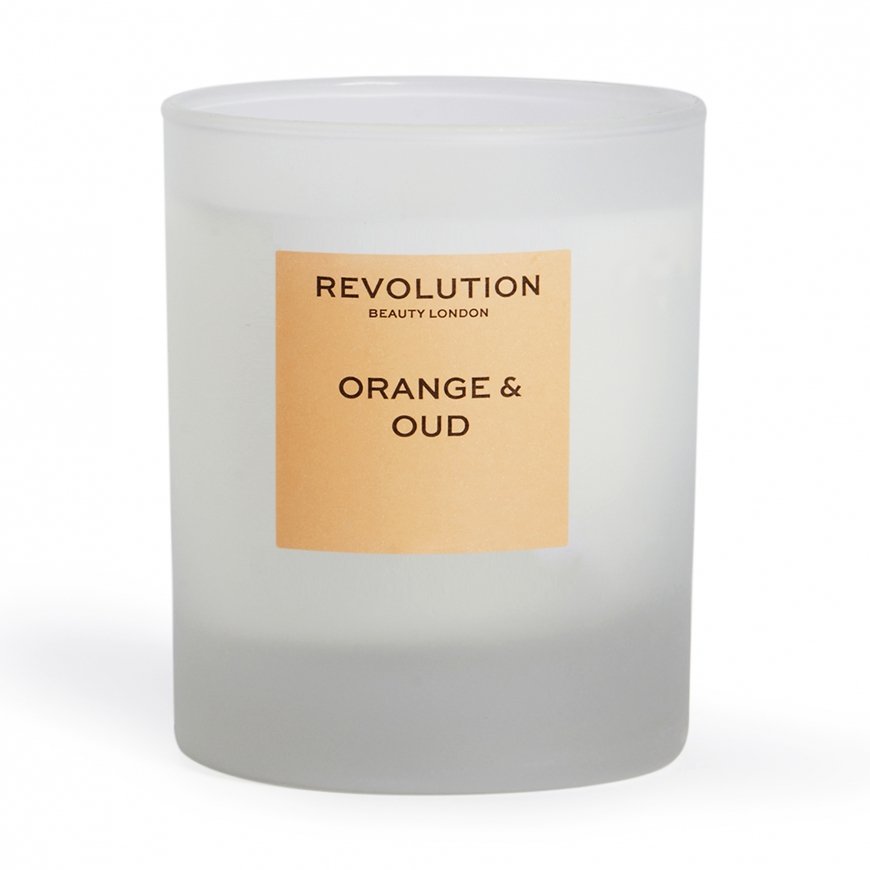 Revolution Home Oranžinis & Oud Scented Candle - Vonná svíčka