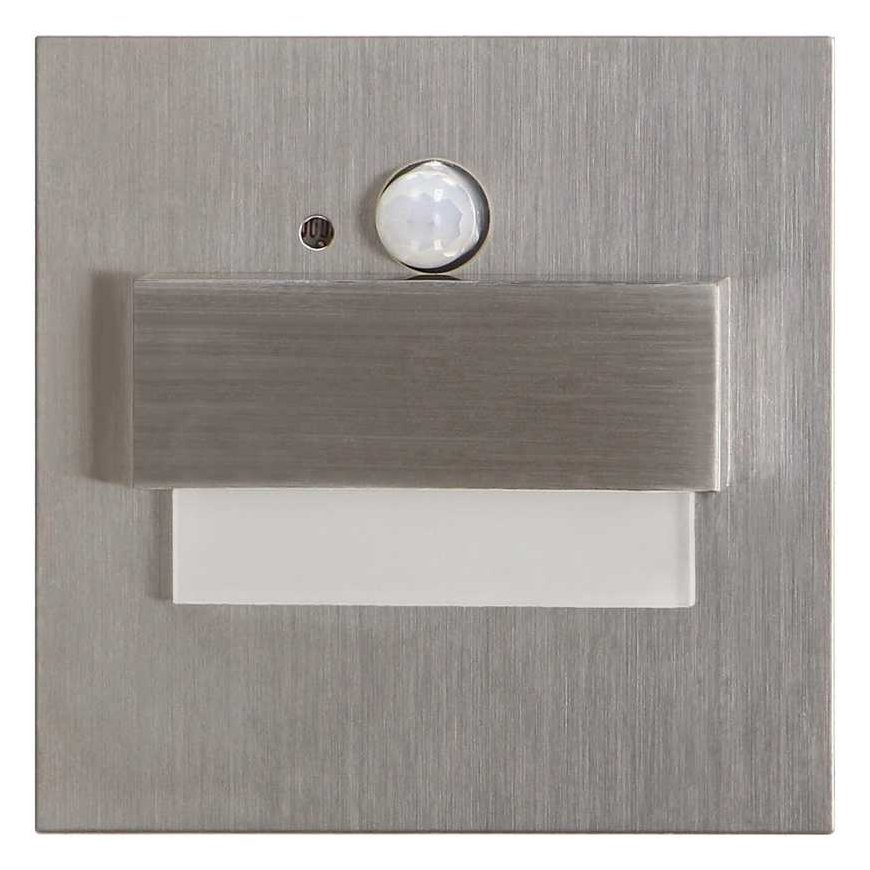Orno TRACO LED 1.5W, recessed staircase lighting, 12VDC, 30lm, 3000K, satin, motion and twilight sensor – 3
