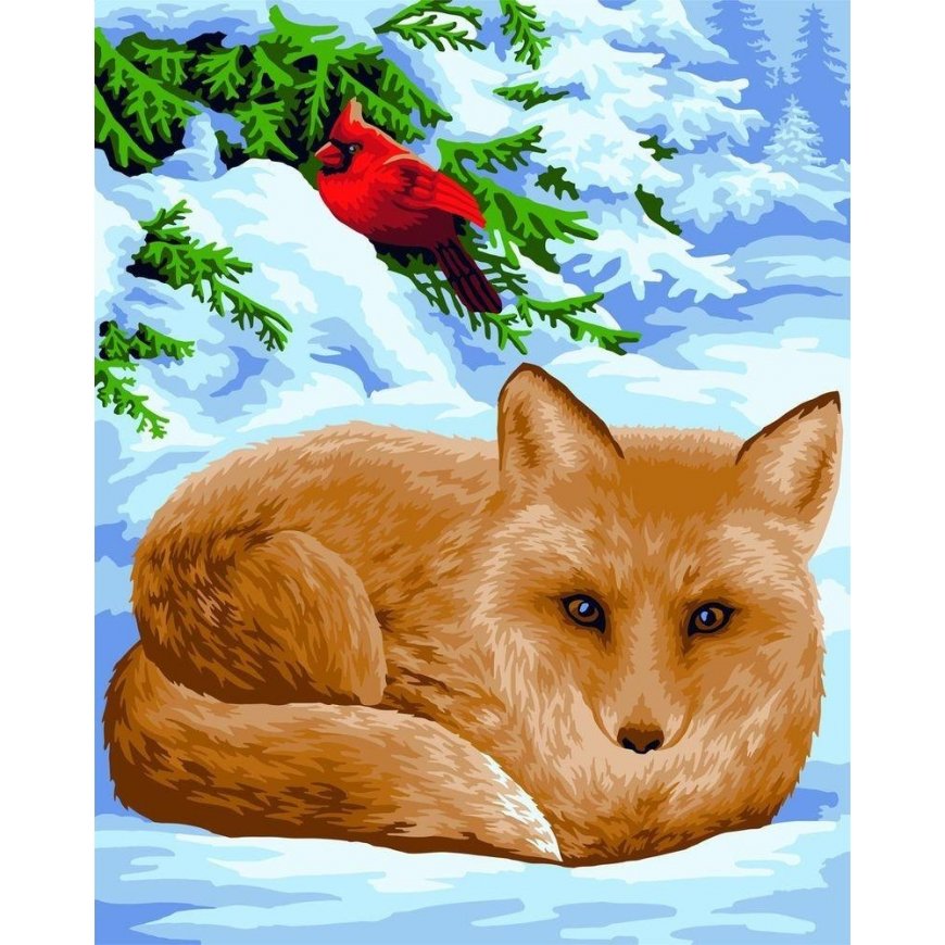 Beldizart SALE (discontinued) Wizardi Painting by Numbers Kit Little Fox 40x50 cm L024