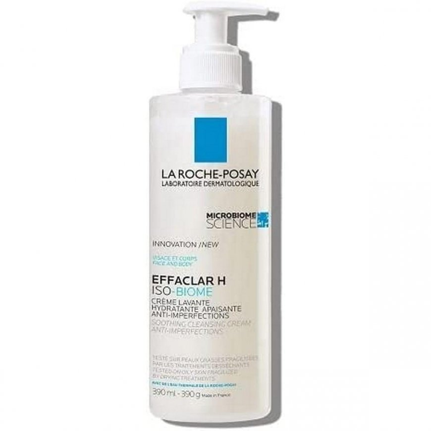Hair cream-gel La Roche-Posay Effaclar, H Iso-Biome, cleans and soothes, MB424700, 390 ml