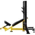 Gymrex Inclined training bench for vertical barbells, black and yellow Gymrex Inclined training bench for vertical barbells, black and yellow
