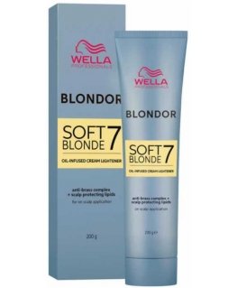 Wella Blondor Soft Skirtas šviesiems plaukams 7 Oil Infused Kreminis Lightener, 200 g