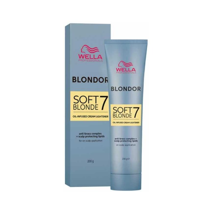 Wella Blondor Soft Skirtas šviesiems plaukams 7 Oil Infused Kreminis Lightener, 200 g