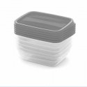 Food Container Set 5x0,5L Vedo transparent grey Food Container Set 5x0,5L Vedo transparent grey