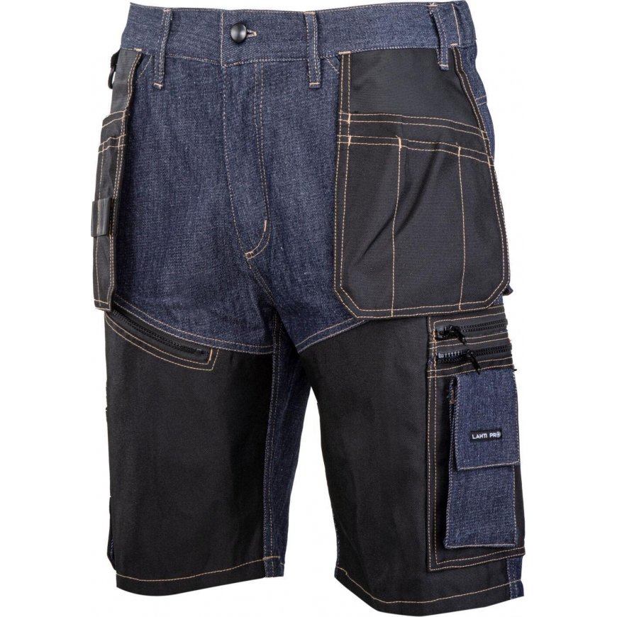 Lahti Pro Short denim shorts. blue with armature, "xl", ce, lahti – 2