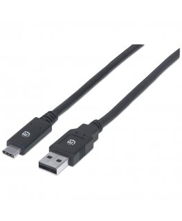 Manhattan 354974 USB кабель 2 m USB 3.2 Gen 1 (3.1 Gen 1) USB C USB A Черный