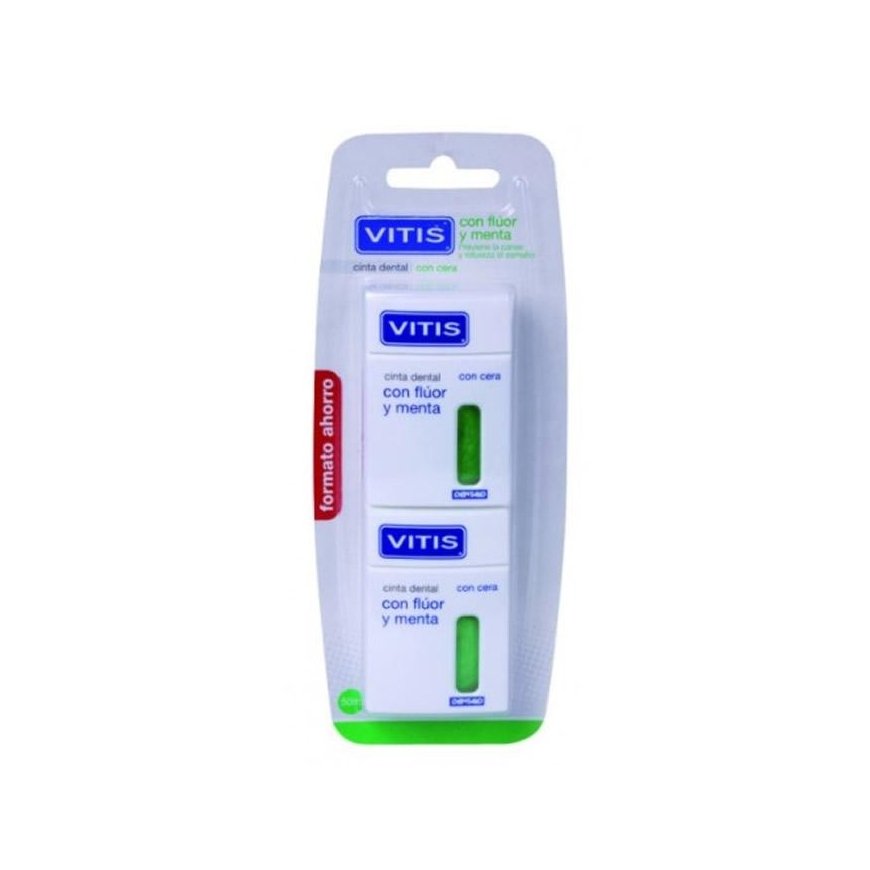 Vitis dental tape with fluoride and