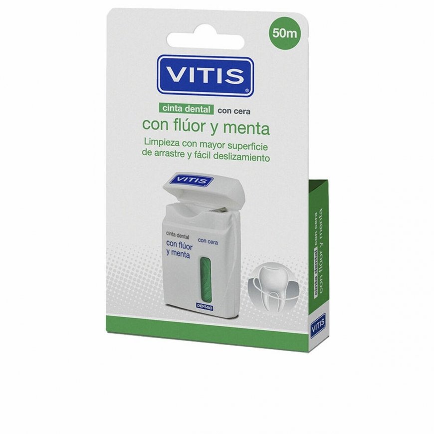 Vitis dantų juosta su fluoru ir mėtomis 2x50m – 2