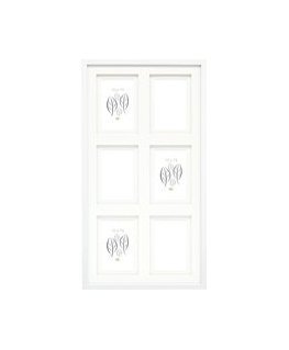 Photo frame Deknudt S65KK1 white 6x10x15 Wood Gallery double Passepartout