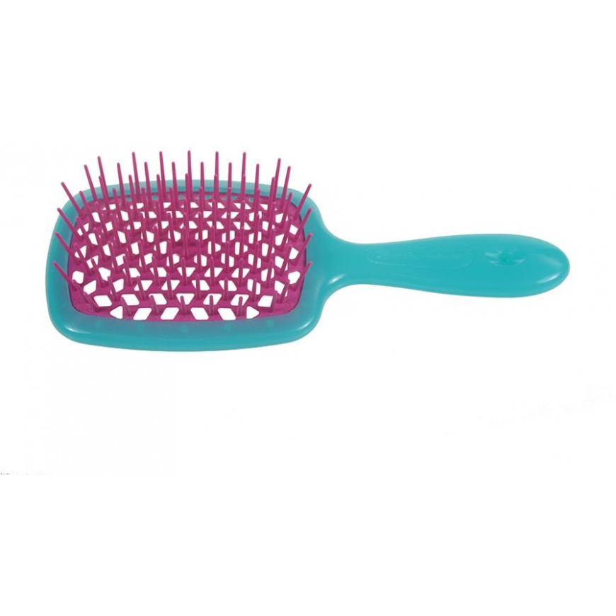 Janeke "Superbrush" styling brush for clarifying hair Turquoise-Pink – 2