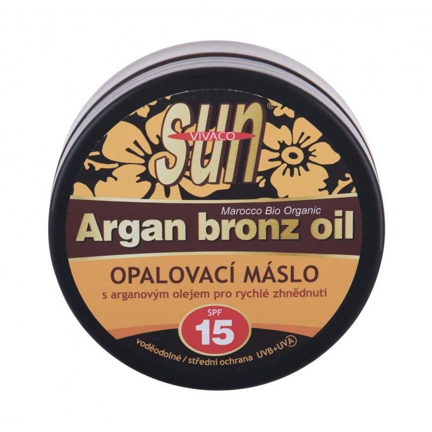 Vivaco Sun Argano Bronz Aliejus Suntan Butter Sun Losjonas kūnui unisex, 200 ml