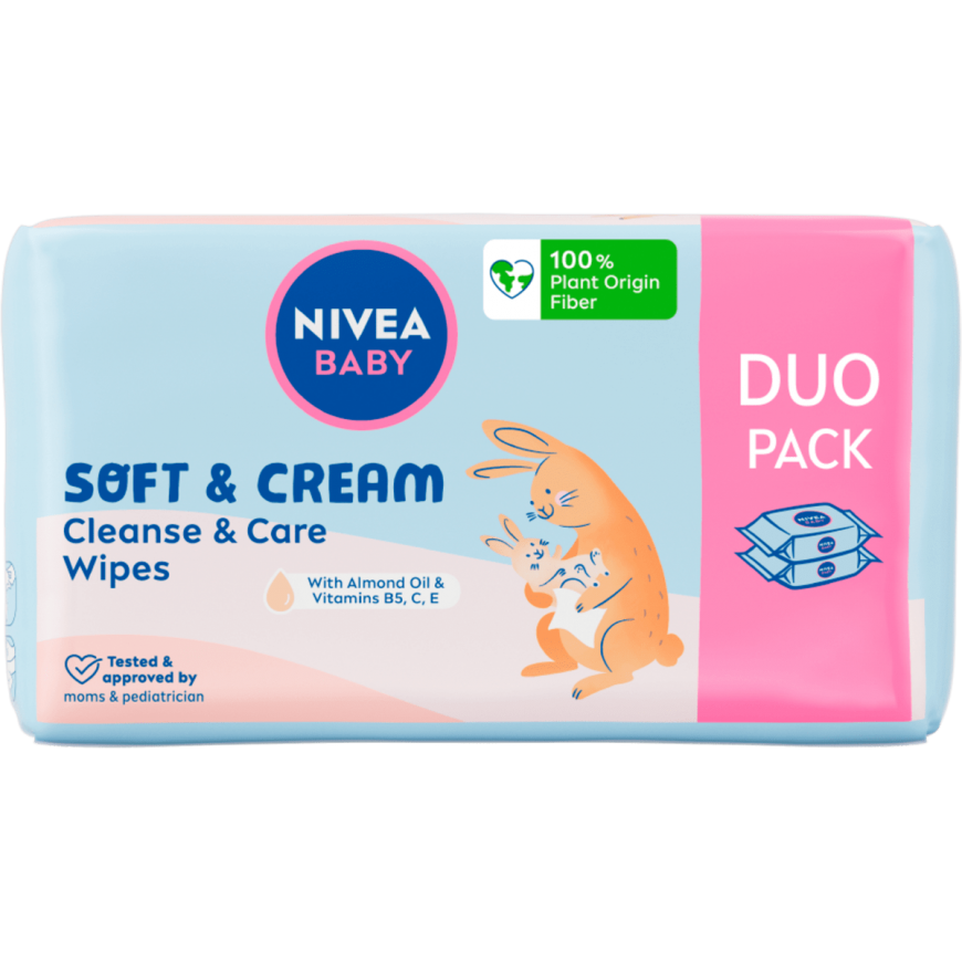 Nivea Baby Soft & Creamy Cleanse & Care Wipes – 2